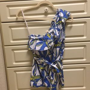 Lilly Pulitzer one-shoulder top, Small.